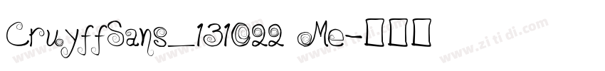 CruyffSans_131022 Me字体转换